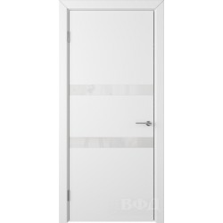 Межкомнатная дверь Ньюта (Niuta) белая эмаль/белая лакобель