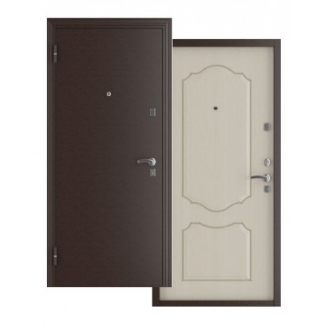 Дверь Меги 132 беленый дуб (870мм, 2050мм, левая, ручка внутри)