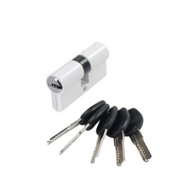Цилиндр АЛЛЮР ключ-ключ HD F 60-5K (25*10*25) WHITE белый перф.ключ