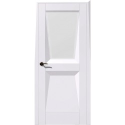 Дверь Аккорд ПО/Сатинат, Винил белый (600мм, ПОС, сатинат, 2000мм, 38мм, ПВХ Soft-touch, белый)