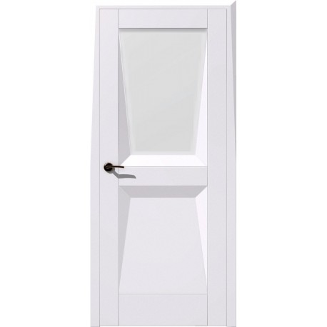 Дверь Аккорд ПО/Сатинат, Винил белый (700мм, ПОС, сатинат, 2000мм, 38мм, ПВХ Soft-touch, белый)