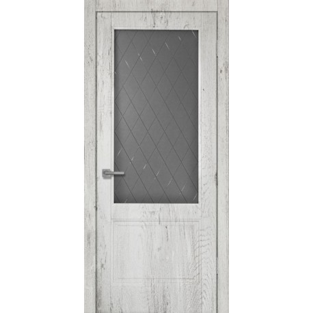 Дверь Лира ПО/Ромб графит, Ель альпийская (700мм, ПО, ромб графит, 2000мм, 38мм, ПВХ, ель альпийская)