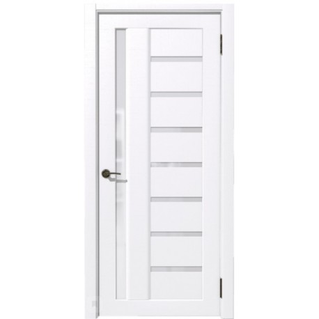 Дверь Рада В Винил белый (700мм, ПО, зеркало, 2000мм, 38мм, Soft-touch, белый)