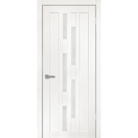 Дверь Рада М Ясень белый (600мм, ПОС, сатинат, 2000мм, 38мм, ПВХ, белый)