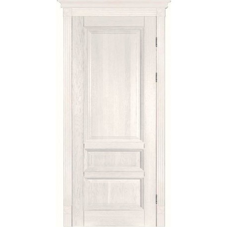 Дверь Аристократ № 1 БЕЛАЯ ЭМАЛЬ (600мм, ПГ, 2000мм, 40мм, натуральный массив дуба, белая эмаль)