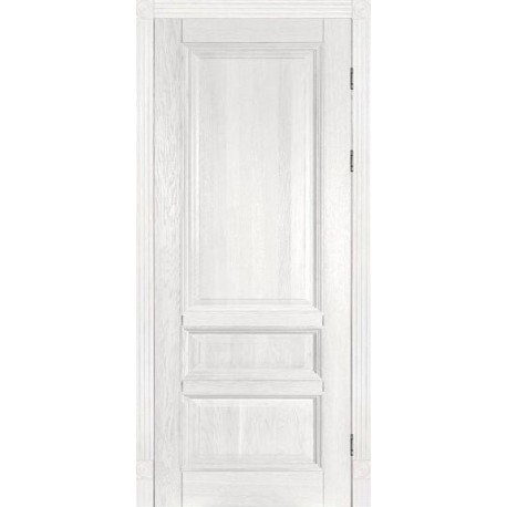 Дверь Аристократ № 1 ВАЙТ (600мм, ПГ, 2000мм, 40мм, натуральный массив дуба, вайт)