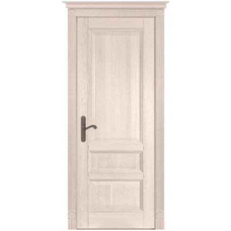 Дверь Аристократ № 1 КРЕМ (600мм, ПГ, 2000мм, 40мм, натуральный массив дуба, крем)