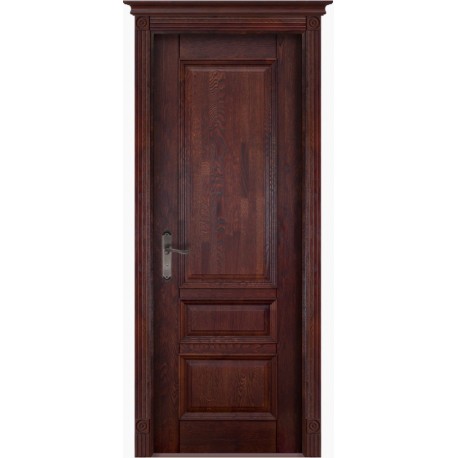 Дверь Аристократ № 1 ольха МАХАГОН (800мм, ПГ, 2000мм, 40мм, натуральный массив ольхи, махагон)