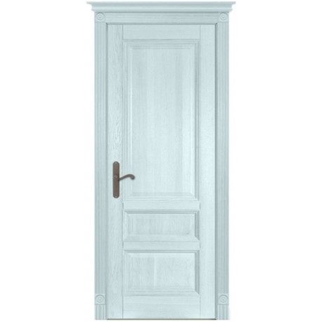 Дверь Аристократ № 1 СКАЙ (800мм, ПГ, 2000мм, 40мм, натуральный массив дуба, скай)