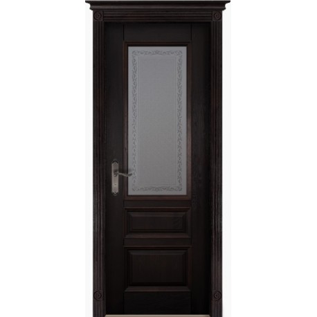 Дверь Аристократ № 2 ольха ВЕНГЕ (900мм, ПОС, 2000мм, 40мм, натуральный массив ольхи, венге)