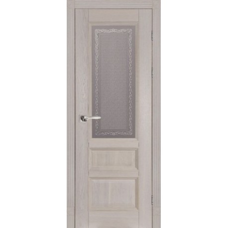 Дверь Аристократ № 2 ольха ГРЕЙ (600мм, ПОС, 2000мм, 40мм, натуральный массив ольхи, грей)