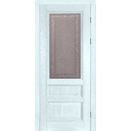 Дверь Аристократ № 2 ольха СКАЙ (900мм, ПОС, 2000мм, 40мм, натуральный массив ольхи, скай)