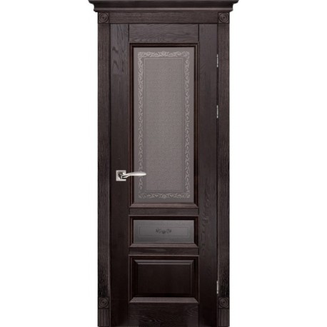 Дверь Аристократ № 3 ольха ВЕНГЕ (700мм, ПОС, 2000мм, 40мм, натуральный массив ольхи, венге)