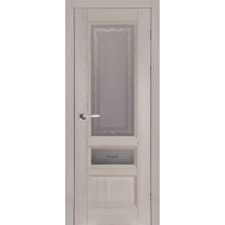 Дверь Аристократ № 3 ольха ГРЕЙ (600мм, ПОС, 2000мм, 40мм, натуральный массив ольхи, грей)