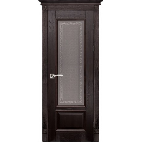 Дверь Аристократ № 4 ольха ВЕНГЕ (700мм, ПОС, 2000мм, 40мм, натуральный массив ольхи, венге)