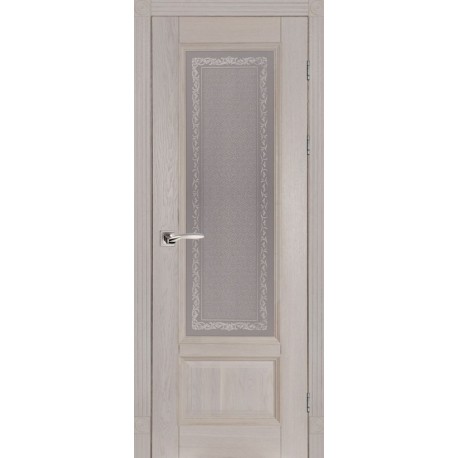Дверь Аристократ № 4 ольха ГРЕЙ (600мм, ПОС, 2000мм, 40мм, натуральный массив ольхи, грей)