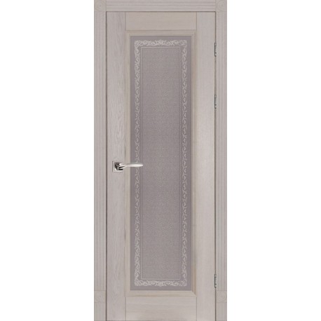 Дверь Аристократ № 5 ГРЕЙ (600мм, ПОС, 2000мм, 40мм, натуральный массив дуба, грей)