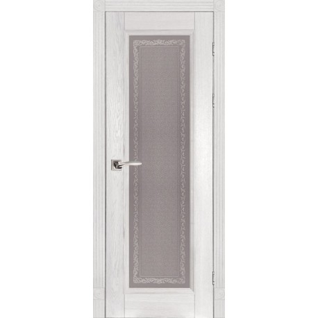 Дверь Аристократ № 5 ольха БЕЛАЯ ЭМАЛЬ (700мм, ПОС, 2000мм, 40мм, натуральный массив ольхи, белая эмаль)