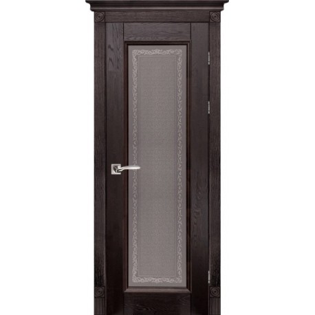 Дверь Аристократ № 5 ольха ВЕНГЕ (800мм, ПОС, 2000мм, 40мм, натуральный массив ольхи, венге)