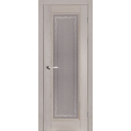Дверь Аристократ № 5 ольха ГРЕЙ (900мм, ПОС, 2000мм, 40мм, натуральный массив ольхи, грей)