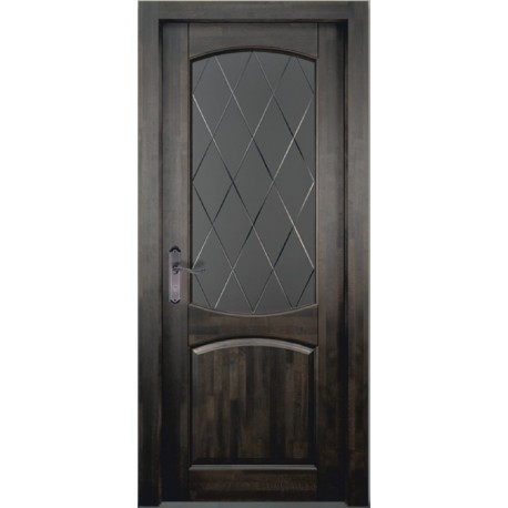 Дверь Барроу ВЕНГЕ (600мм, ПОС, 2000мм, 40мм, натуральный массив ольхи, венге)