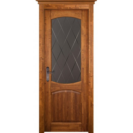 Дверь Барроу МЕД (700мм, ПОС, 2000мм, 40мм, натуральный массив ольхи, мед)