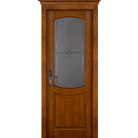 Дверь Бристоль МЕД (900мм, ПОС, 2000мм, 40мм, натуральный массив ольхи, мед)