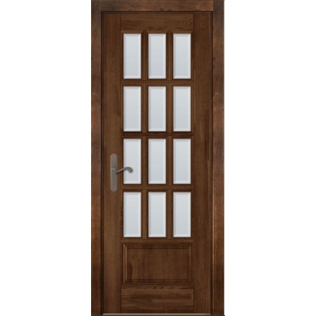 Дверь Лондон ольха АНТИЧНЫЙ ОРЕХ (900мм, ПОС, 2000мм, 40мм, натуральный массив ольхи, античный орех)